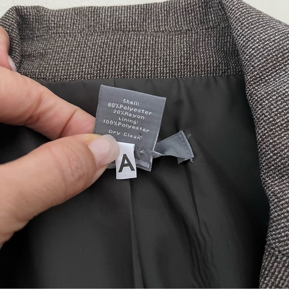 ANN Taylor petites gray blazer linen blend size 2 - Picture 5 of 9
